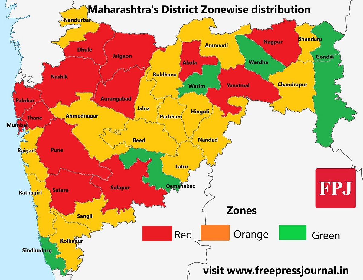 Lockdown 3.0 Full list of red, orange and green zones in Maharashtra