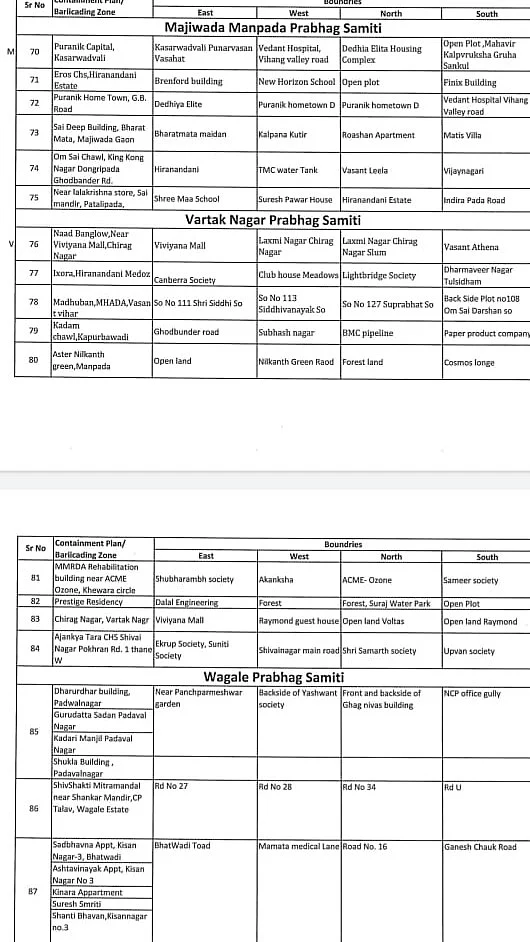 Coronavirus in Mumbai, Thane, Navi Mumbai, Mira-Bhayander: Full list of containment zones