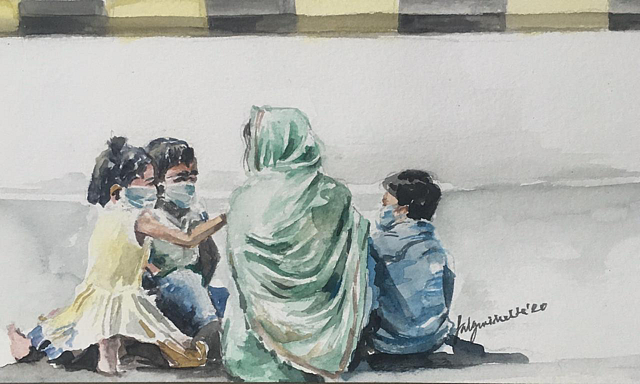 Maa, don’t lose hope!
We will walk all the way..
We won’t ask for food..
We won’t ask you to carry us..
And we will reach home, one day!
