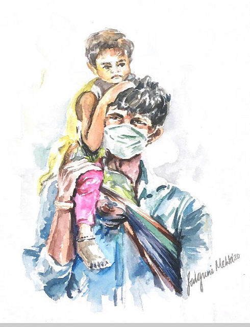 Piggy back! It’s a part of every father daughter relation.
So what if the daughter is hungry, the father has no money, water is barely available, and the journey to home is never ending!