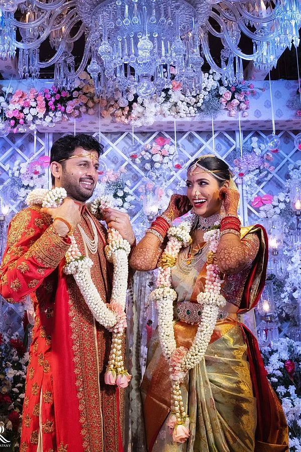 In Pics: Telugu star Nithiin ties the knot with his girlfriend Shalini Kandukurion