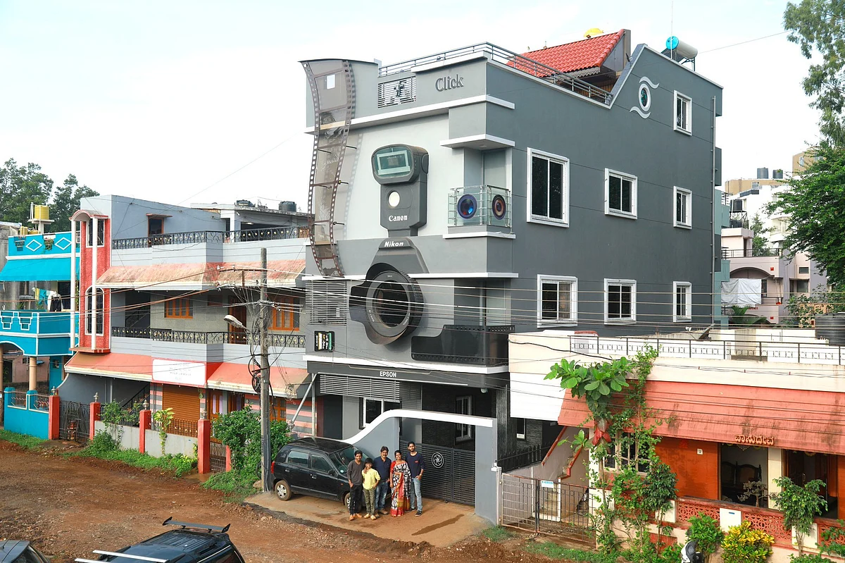 Karnataka photographer builds 'camera' house called 'Click'; his sons are named as 'Canon', 'Epson' and 'Nikon'