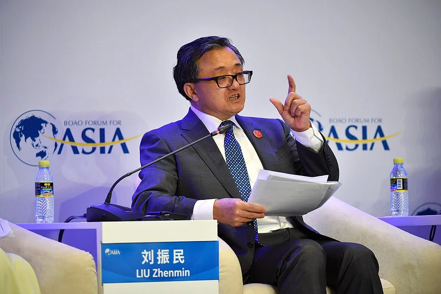 Liu Zhenmin, UN Undersecretary-General for Economic and Social Affairs, speaks at the session of "Frontier Technology and Sustainable Development" during the Boao Forum for Asia annual conference in Boao, south China's Hainan Province, March 29, 2019. (Xinhua/Guo Cheng)