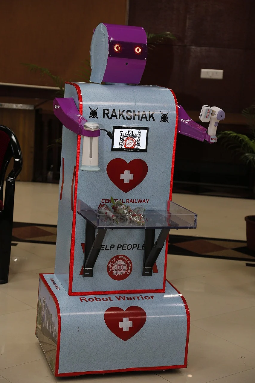 Rakshak can move in all direction on a levelled surface with a range of remote operation up to 150 meters.