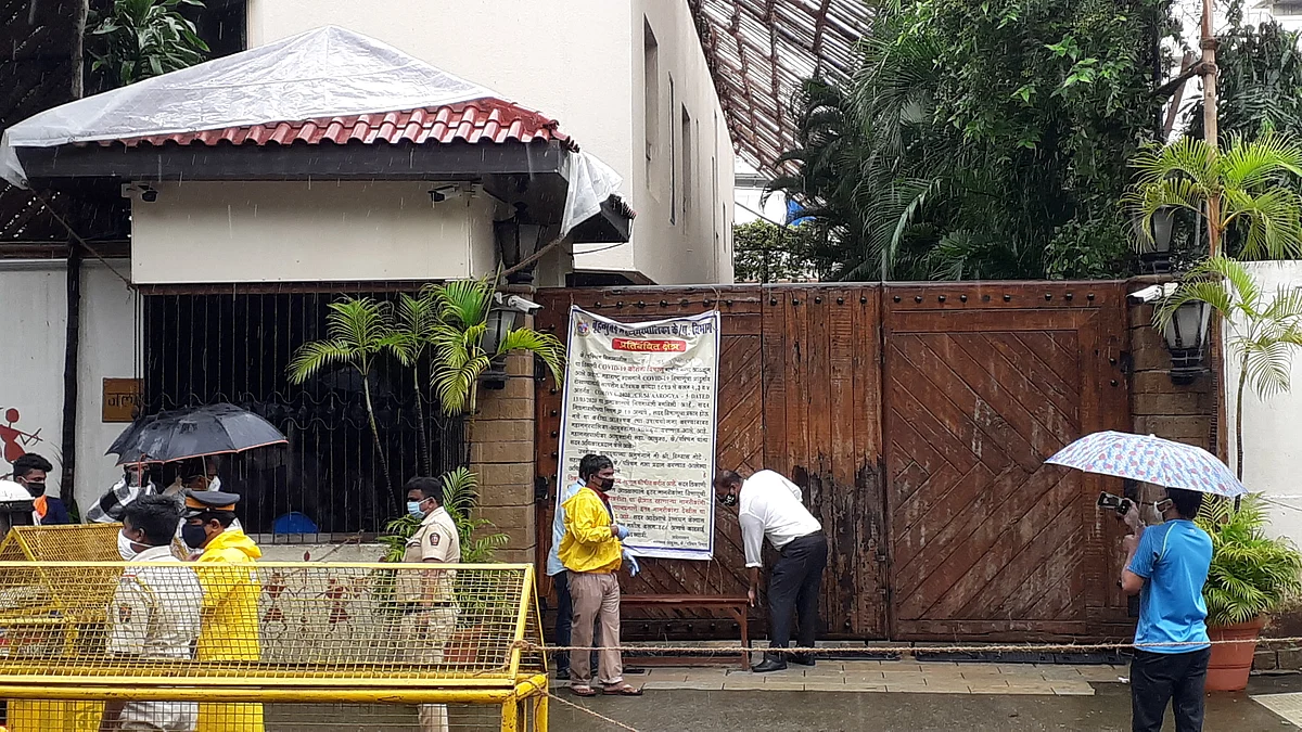 In Pics: BMC puts banners outside Amitabh Bachchan’s house declaring it as a containment zone