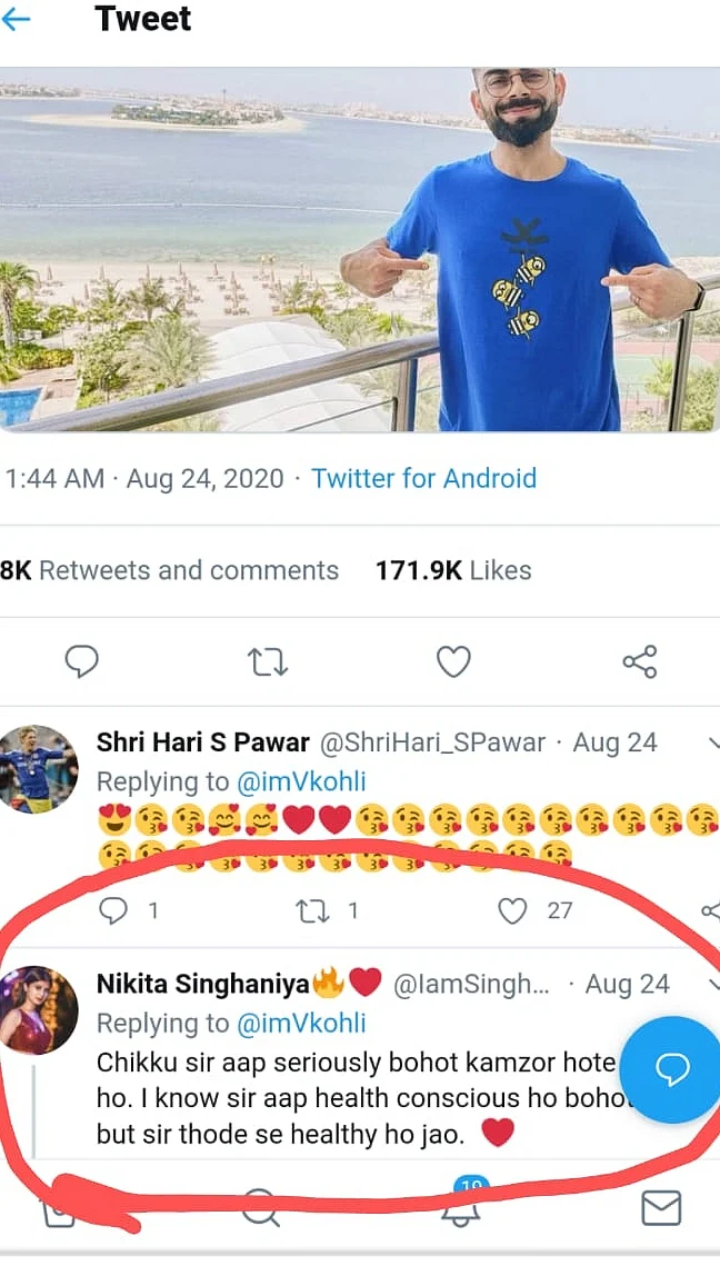 Thode se healthy ho jao: Twitter user really worried about Virat Kohli's lean physique