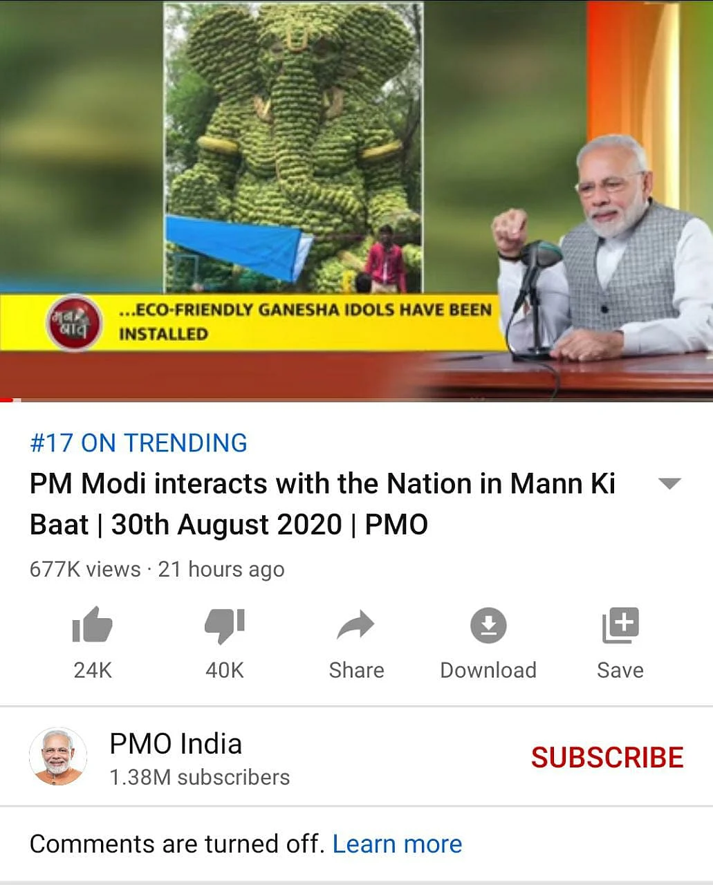 Mad with Mann Ki Baat: PM Modi's video gets 2.6 lakh dislikes on YouTube