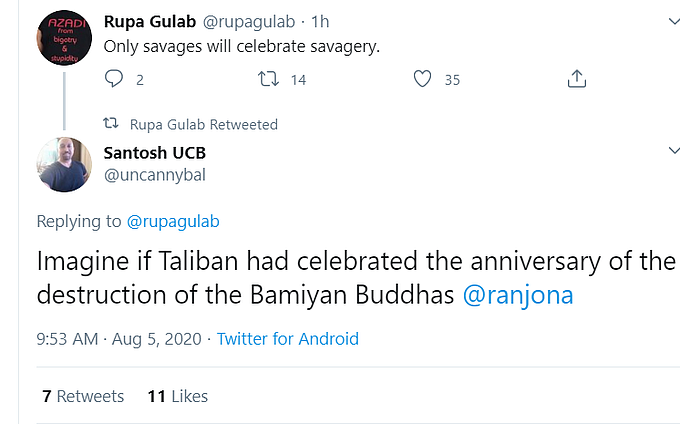 'Imagine Taliban celebrating destruction of Bamiyan Buddhas': These Twitter users are really upset about Ayodhya Bhoomi Pujan