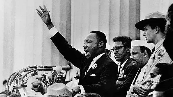 Martin Luther King Jr. delivering his famous 'I have a dream' speech