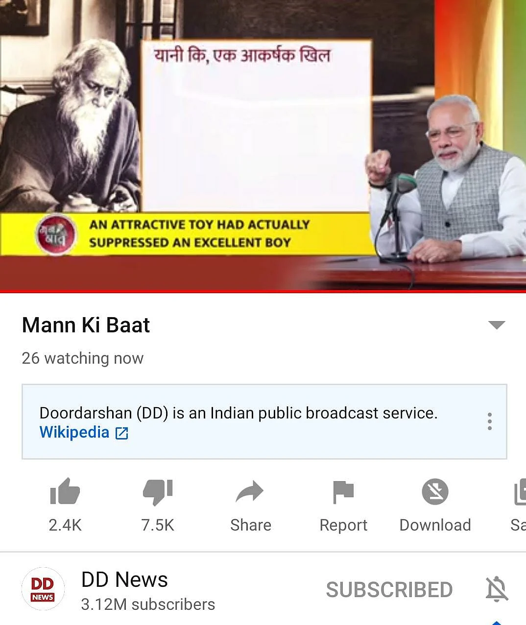 Mad with Mann Ki Baat: PM Modi's video gets 2.6 lakh dislikes on YouTube