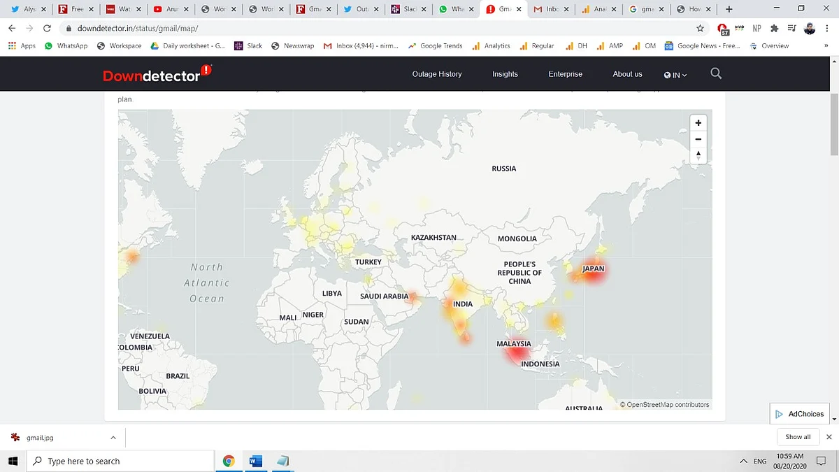 Gmail down in India: Users unable to login, send mails or attach files