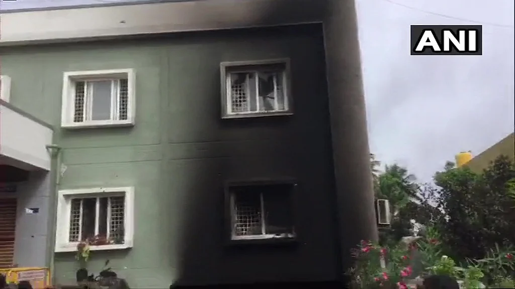 DJ Halli Police Station in Bengaluru vandalised last night, as violence broke out in the city over an alleged inciting social media post.