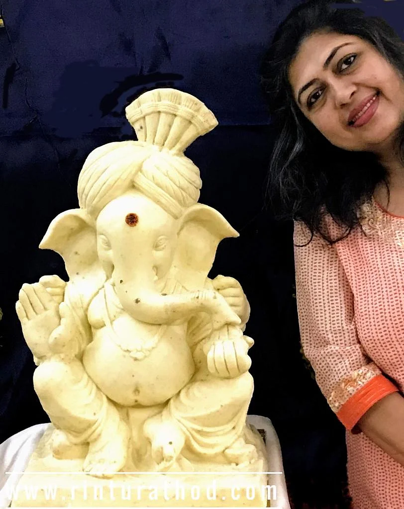 White Ganesha prepared with Kheer