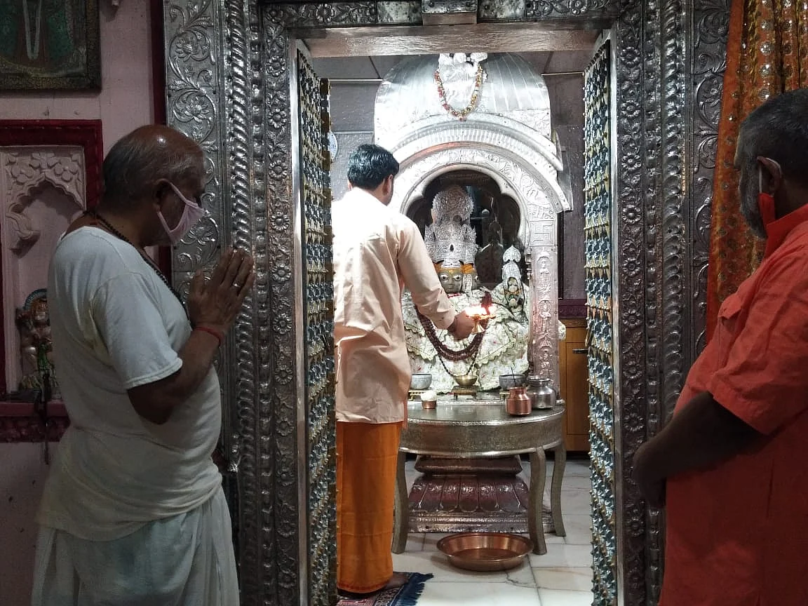 The Brahma temple in Rajasthan's Pushkar opened today for devotees with Mangla Aarti.