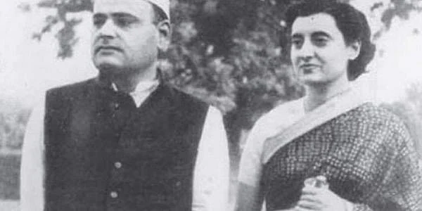 Feroze Gandhi with Indira Gandhi.