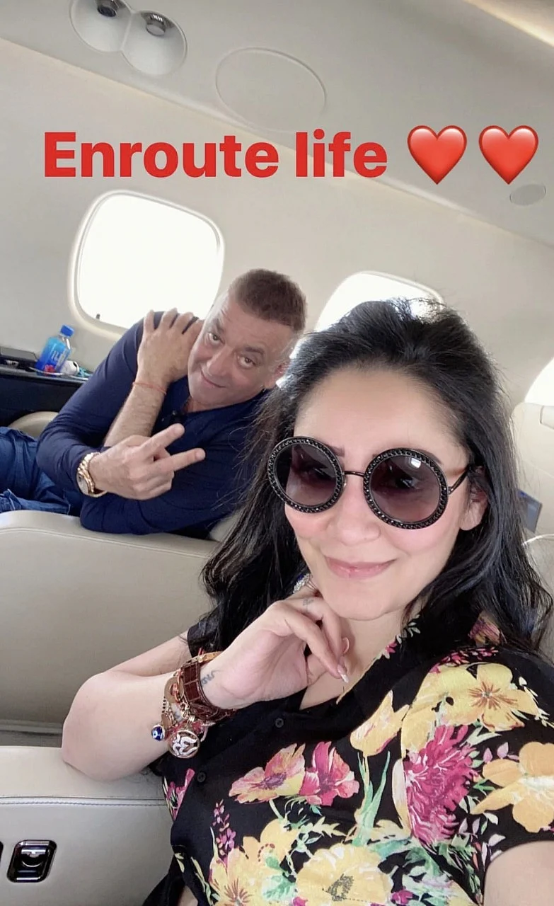 Sanjay Dutt, Maanayata fly to Dubai to meet their lil' munchkins Shahraan and Iqra