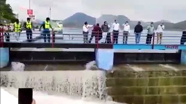 Gates of Fateh Sagar lake in Rajasthan's Udaipur opened after rise in water level