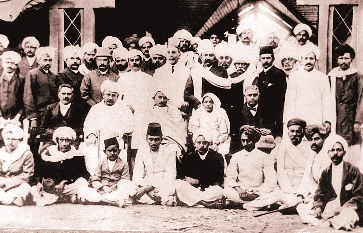At a reception in Jetpur, Saurashtra in 1915