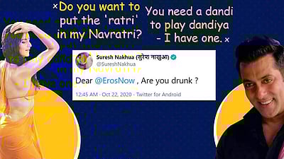 Boycott Eros Now Trends On Twitter Over Vulgar Navratri Memes Featuring Katrina Kaif Salman Khan