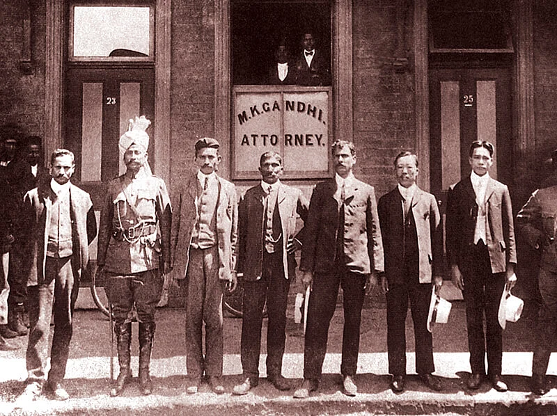 Gandhi with his associates in South Africa