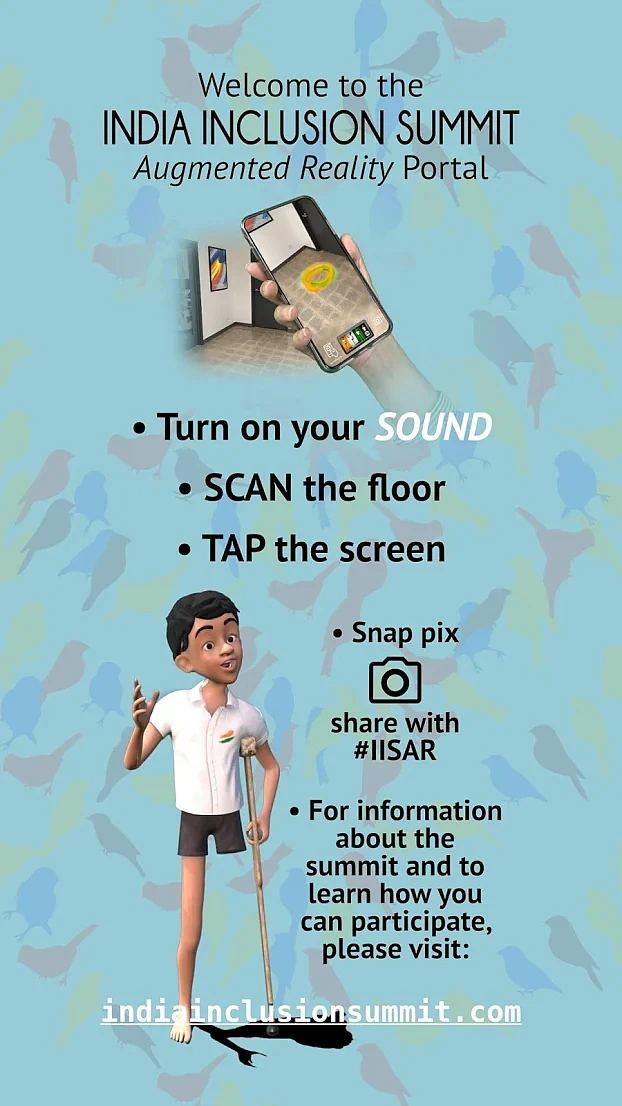 How you can take a picture with Inclu - the mascot of India Inclusion