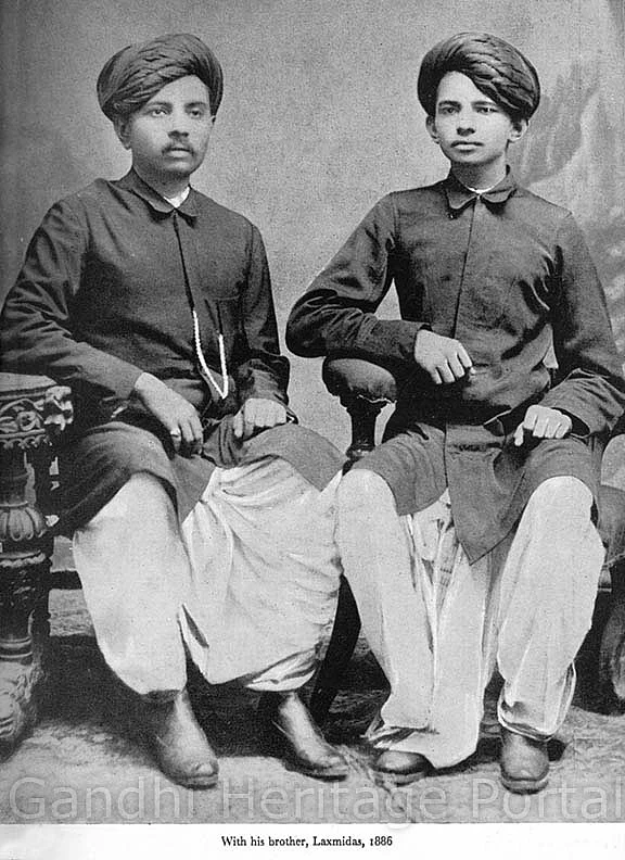 With his brother Laxmidas in 1886