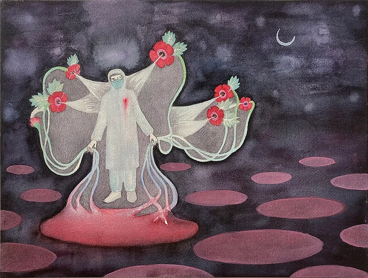 Dhruvi Acharya's pandemic-inspired artwork