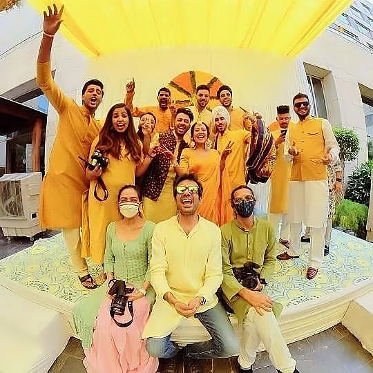 In Pics: Naha Kakkar, Rohanpreet Singh kick start pre-wedding festivities with Haldi and Mehendi ceremonies