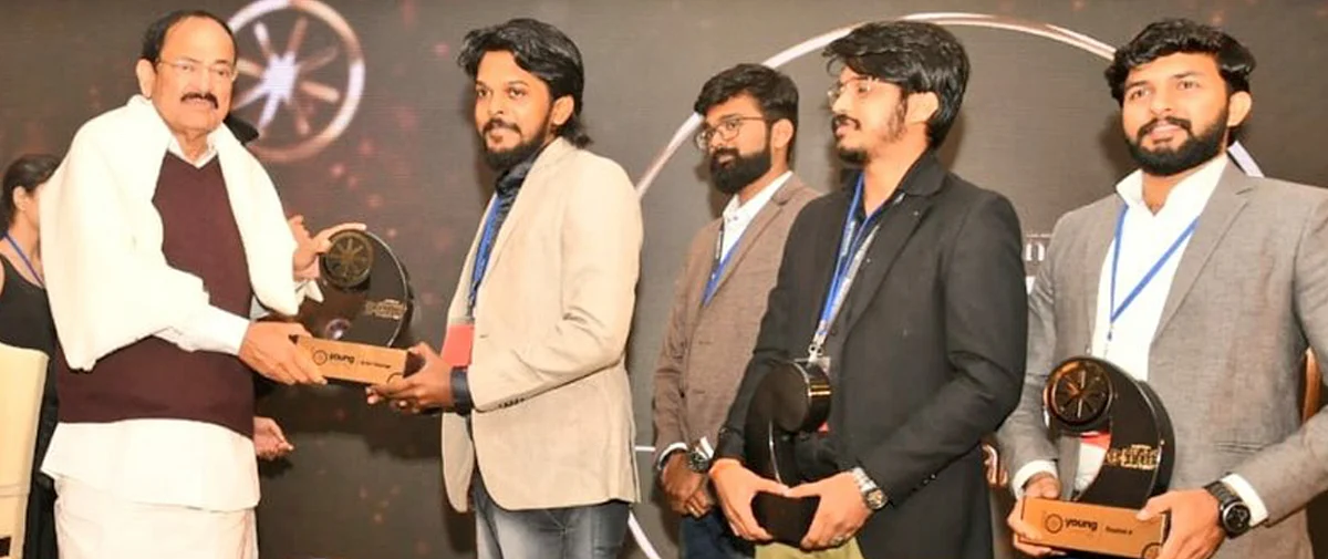 The team receiving an award