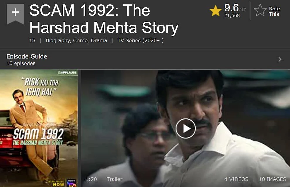 'Scam 1992: The Harshad Mehta Story' surpasses 'Breaking Bad', 'Game of Thrones' as top-rated show on IMDb