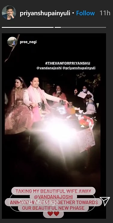 ‘Mirzapur’ actor Priyanshu Painyuli ties the knot with Vandana Joshi; makes entry with his bride on an ATV bike