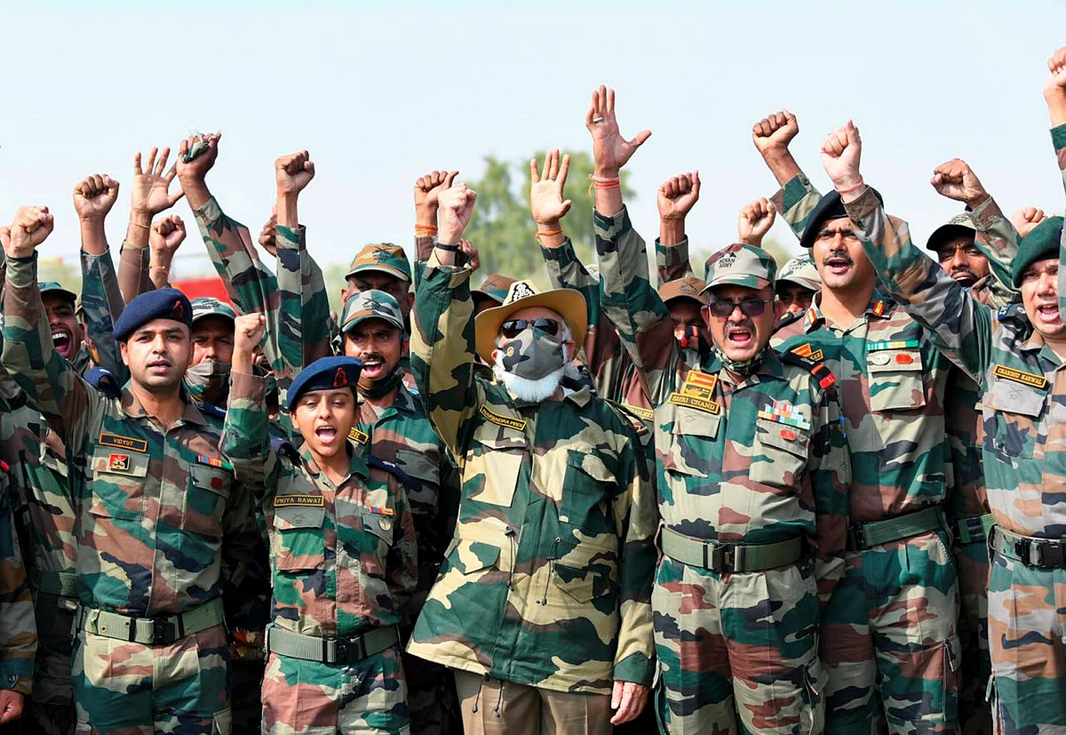 In pics: PM Modi's address to jawans in Jaisalmer