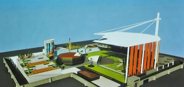 A sketch of Balasaheb Thackeray memorial in Bhayandar