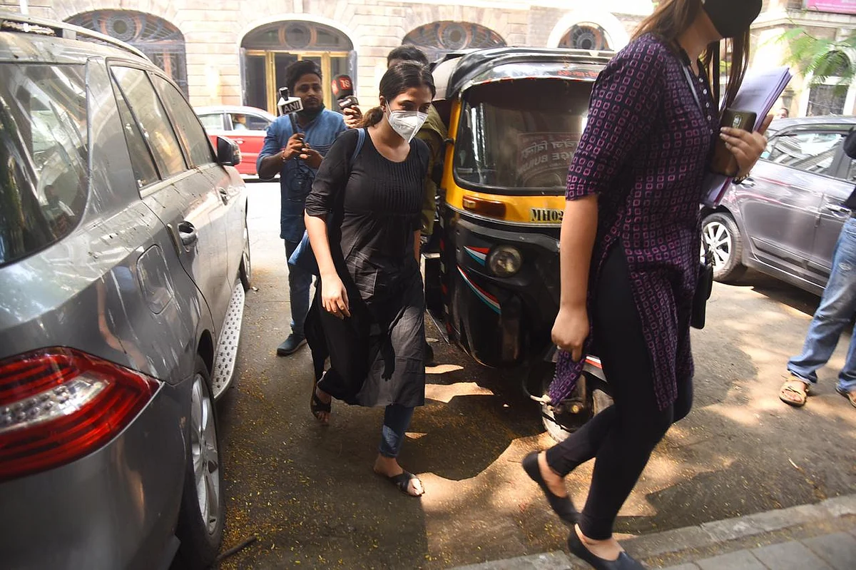 Pics: After remaining 'untraceable' for a week, Karishma Prakash arrives at NCB office