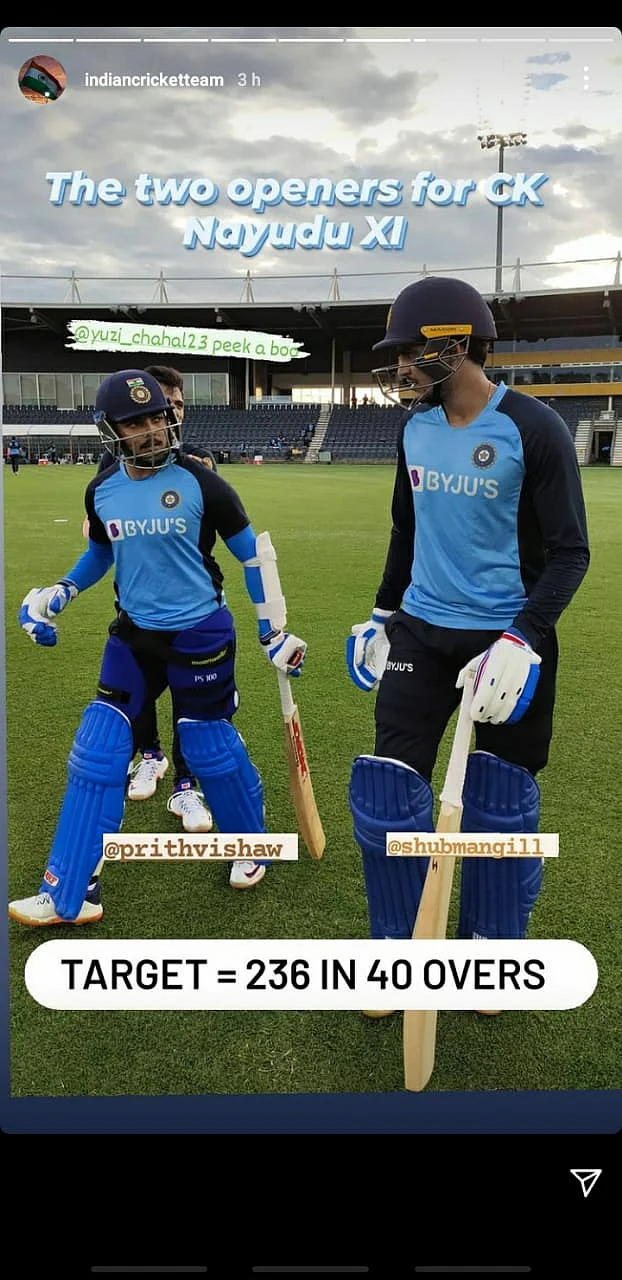 Virat Kohli slams 58-ball 91 as his team CK Nayudu XI defeats KL Rahul's Ranjitsinhji XI in warm-up match