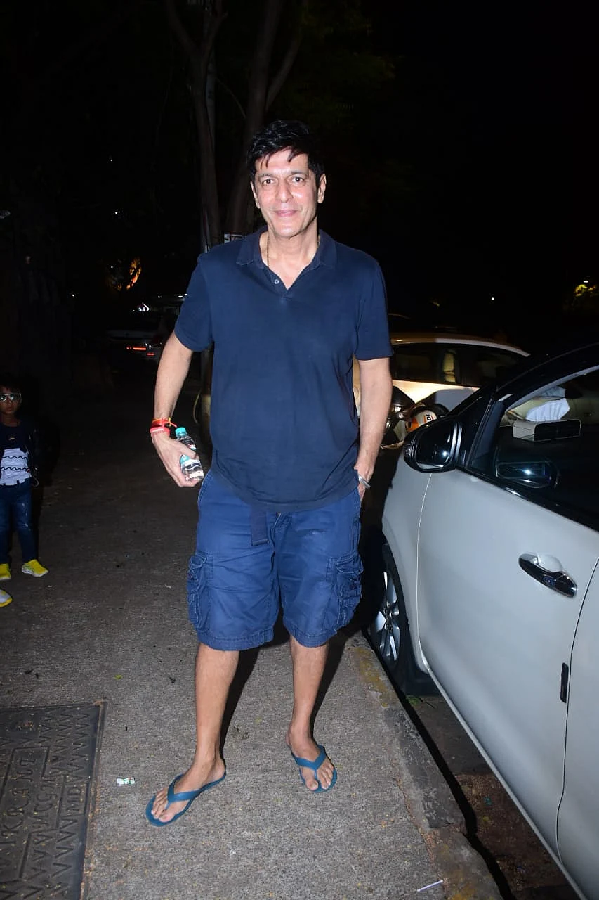 Chunky Pandey spotted at salon in Bandra