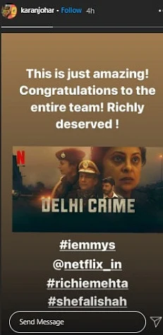 From Hrithik Roshan to Neha Dhupia: Bollywood congratulates team 'Delhi Crime' on International Emmy win