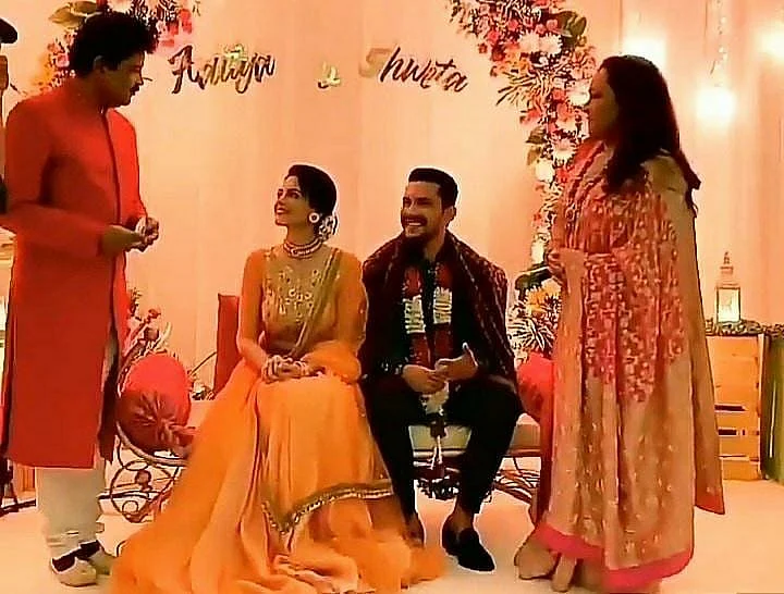 In Pics: Aditya Narayan and Shweta Agarwal kick-start wedding festivities with Tilak Ceremony