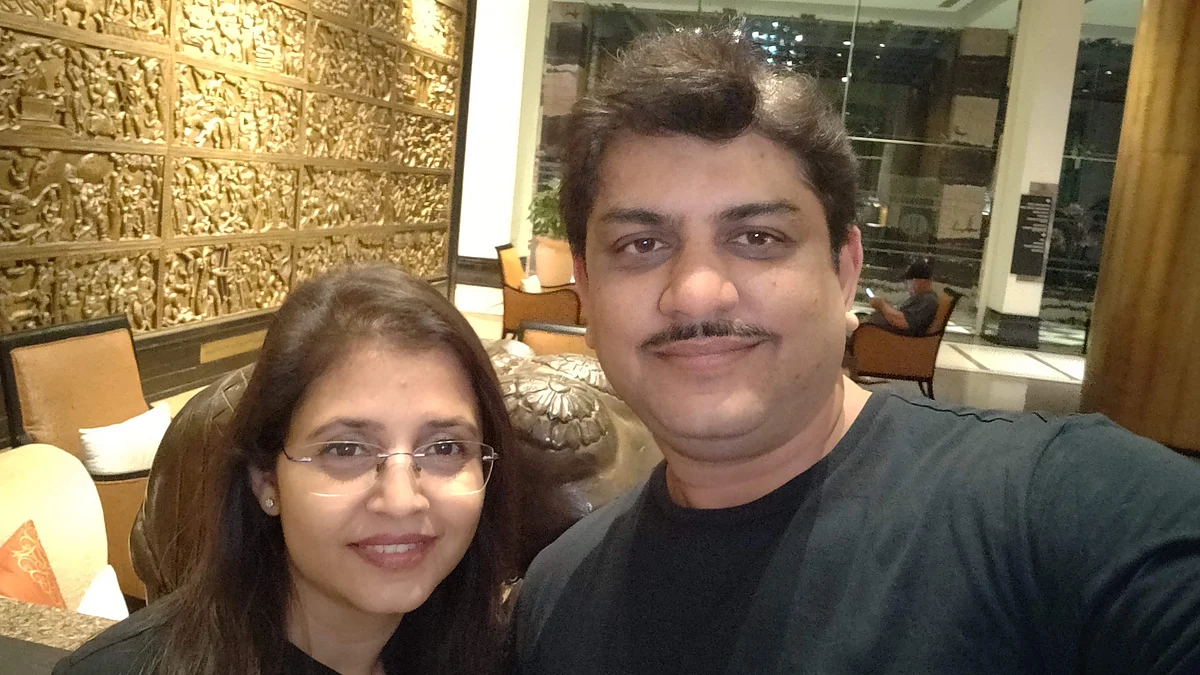 Anupam Bokey with his wife Sreoshi Bokey