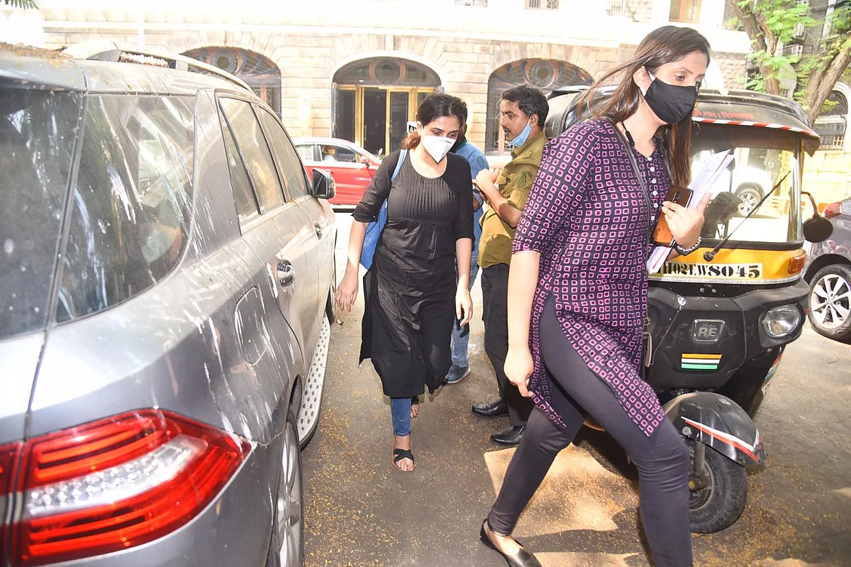 Pics: After remaining 'untraceable' for a week, Karishma Prakash arrives at NCB office
