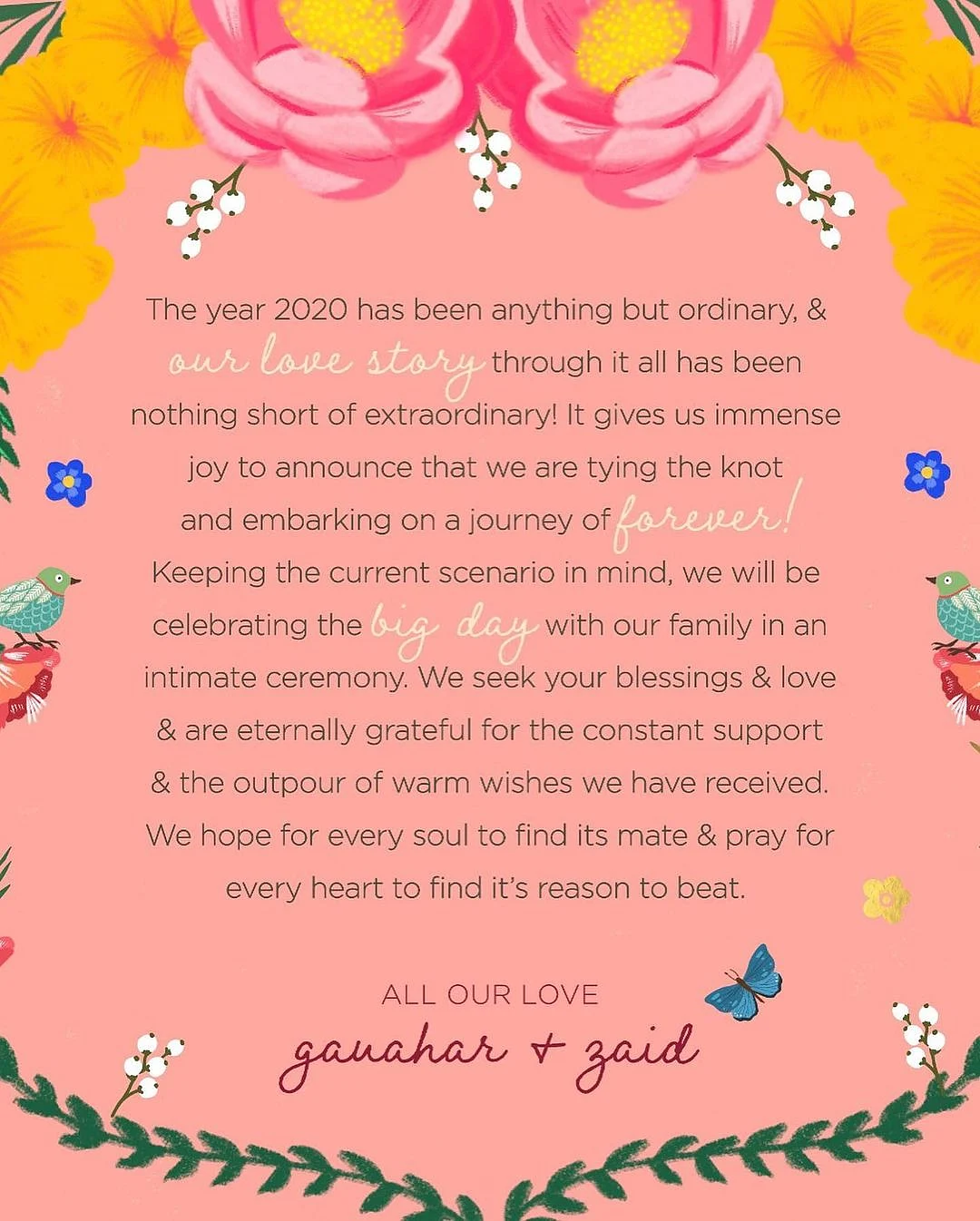 Gauahar Khan, Zaid Darbar to tie the knot on Christmas 2020 in an intimate ceremony