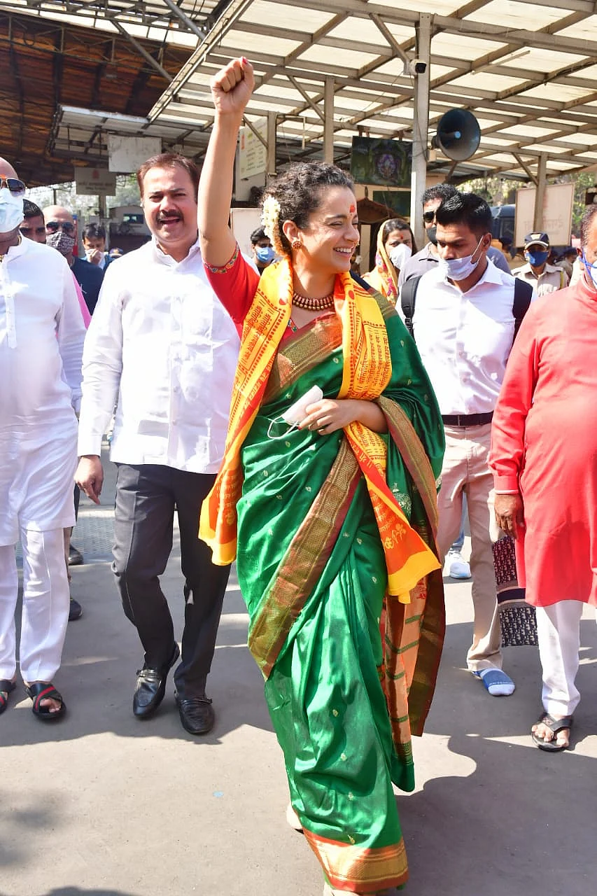 In Pics: Kangana visits Mumbai's Siddhivinayak temple wearing Maharashtrian Paithani saree