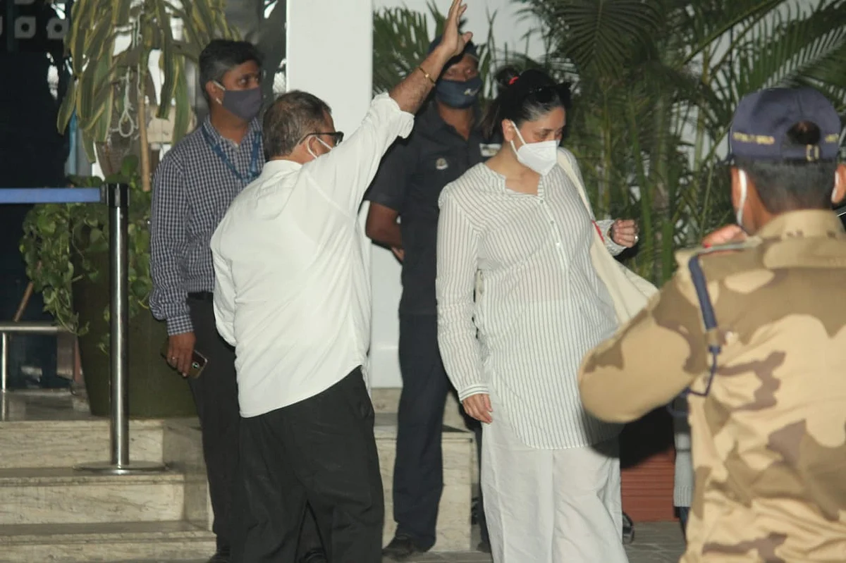In Pics: Taimur twins with father Saif Ali Khan as they arrive back in the bay from Himachal