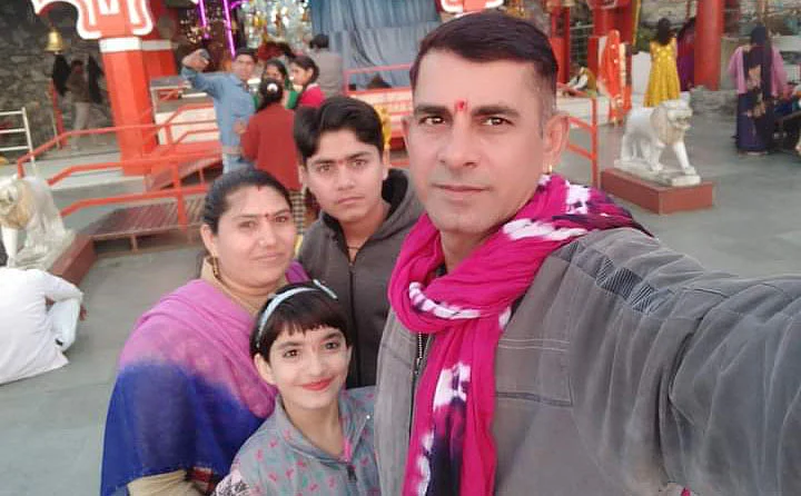 Havildar Mukesh Patel and his family
