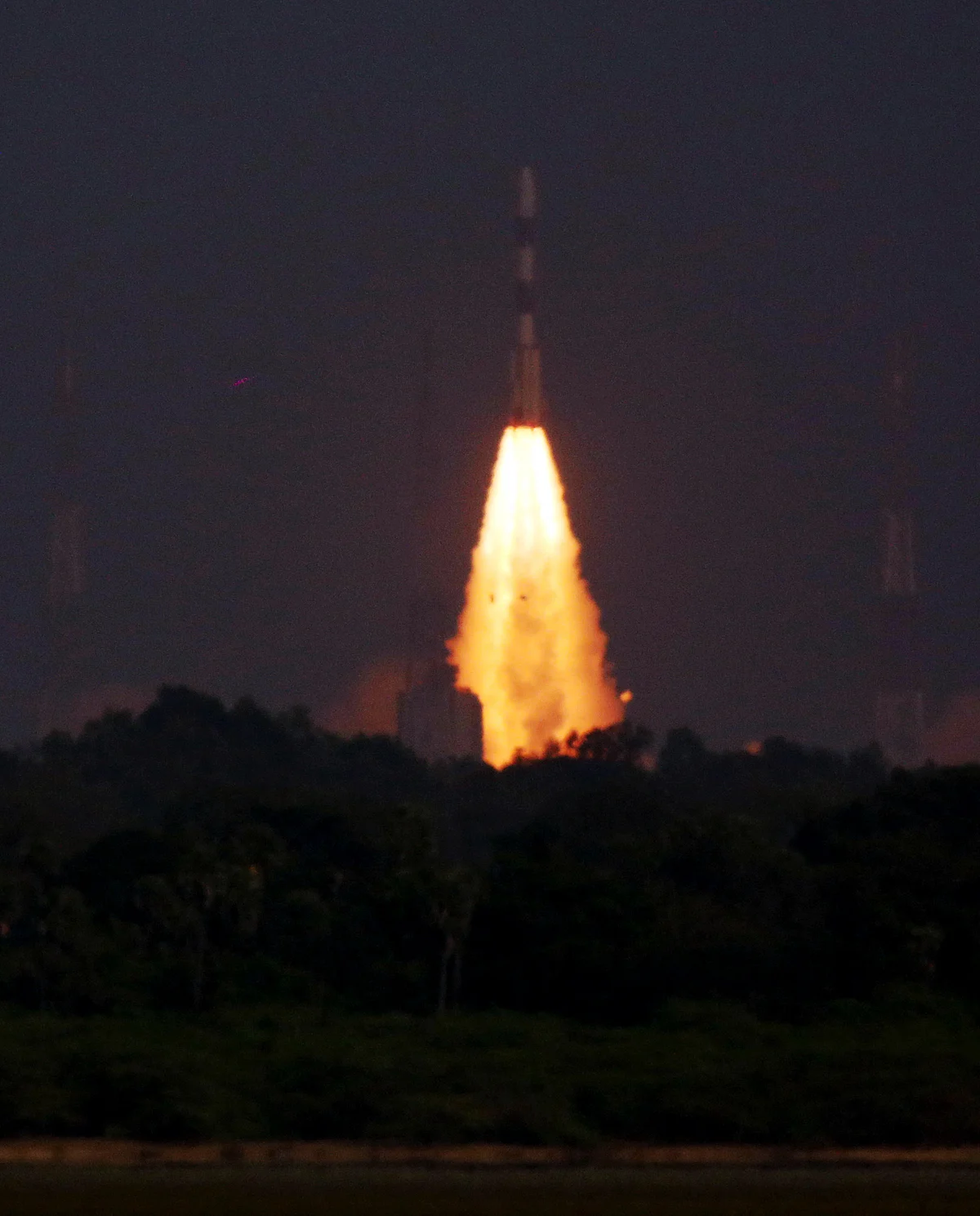 In Pics: PSLV rocket lifts-off with India's 42nd communication satellite CMS-01