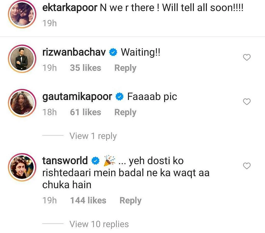 'Will tell all soon': Ekta Kapoor's mushy selfie with Tanveer Bookwala raises wedding rumours