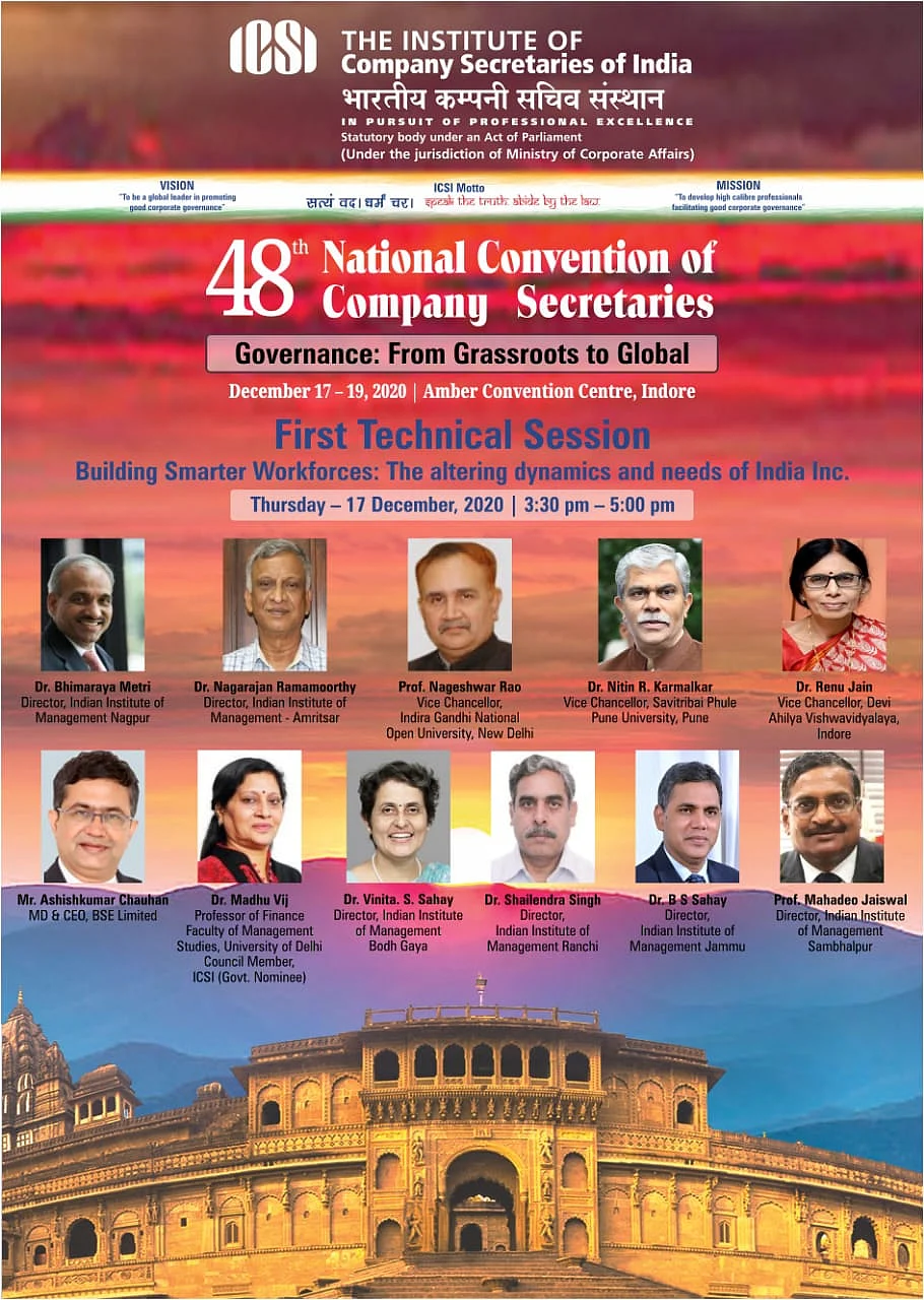 Indore to host 48th National Convention of Company Secretaries of India, top politicians, IAS officers to attend the meet