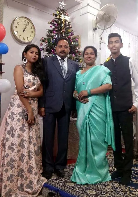Gloria Rani Mascarenhas with family