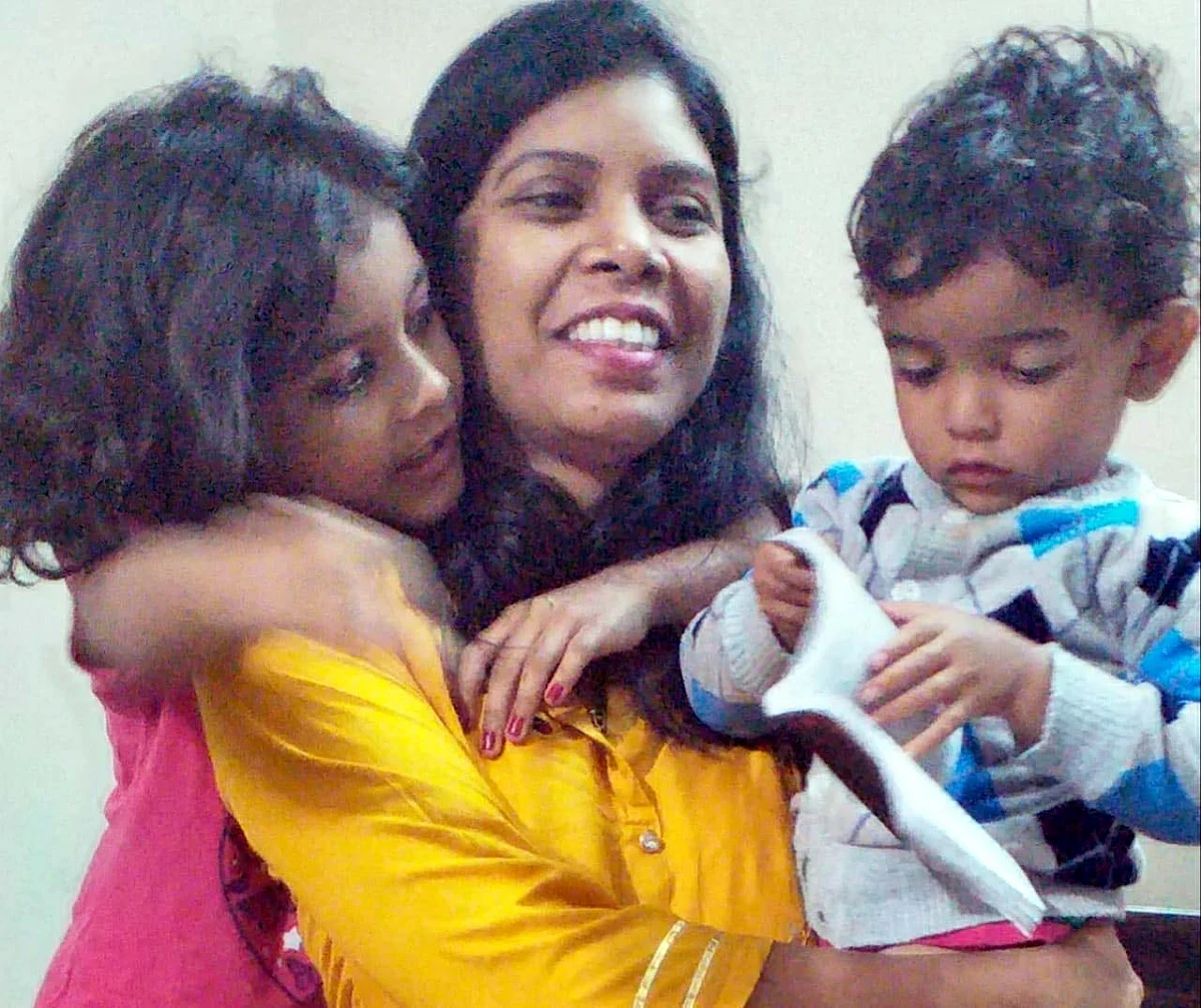 Arpana Spencer with kids