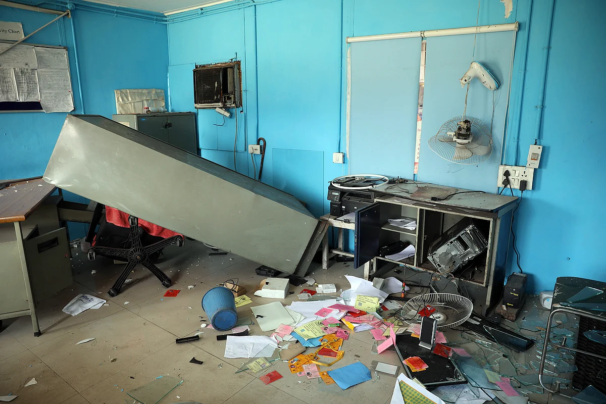 Vandalised metal detectors, uprooted railings, and damaged CCTV: Photos show the aftermath of violence at Red Fort
